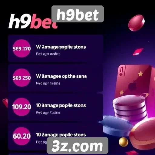 Ofertas e promoções disponíveis no h9bet